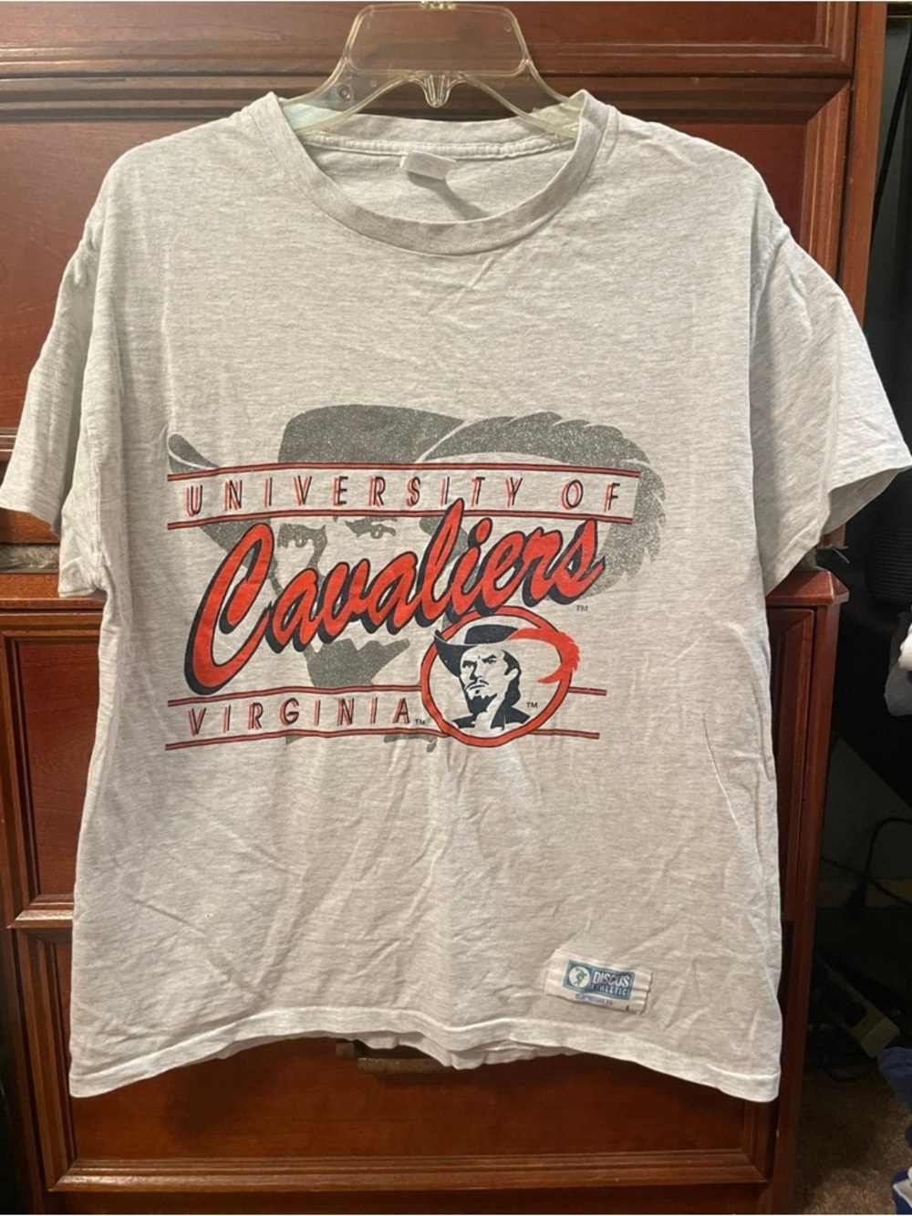 Vintage University of Virginia Cavaliers Gray Graphic Tee - Vintage Style